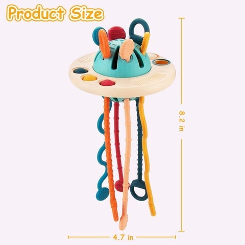 mamymarket™-UFO Silicone Pulling Toy