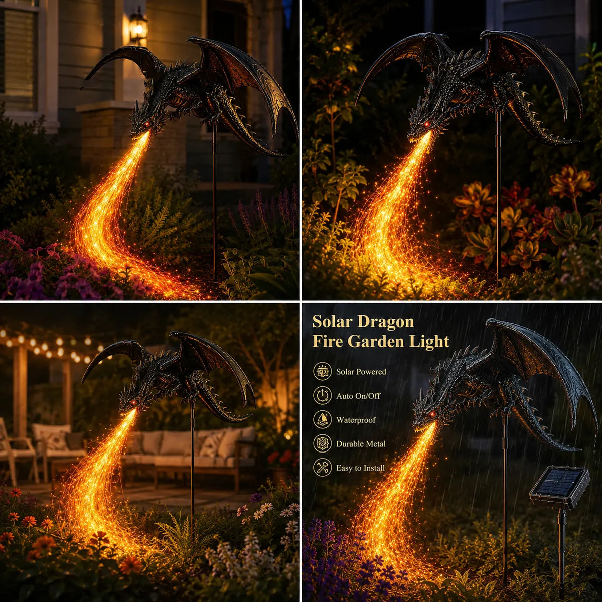🐉 2027 "Dragon's Ember" Solar Garden Light 🔥 | The Ultimate Magical Outdoor Halloween Decoration