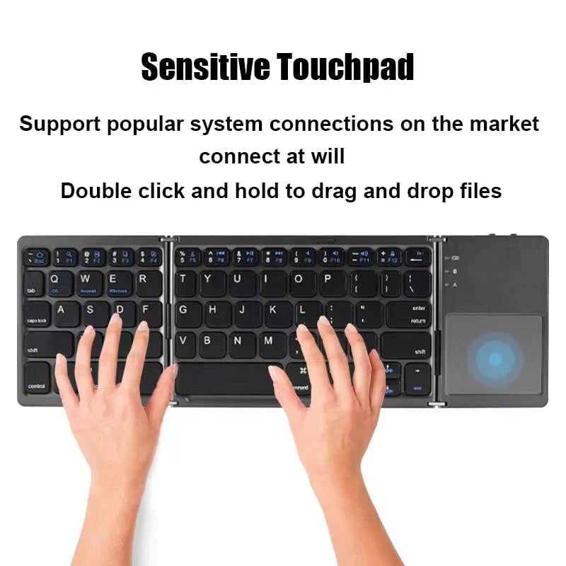 mamymarket™-Foldable Bluetooth Keyboard with Touchpad