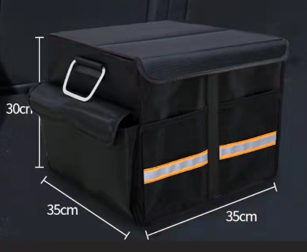 Car Trunk Organizer Foldable Cover Durable Sturdy Thickened Plate Collapsible Trunk Storage Box