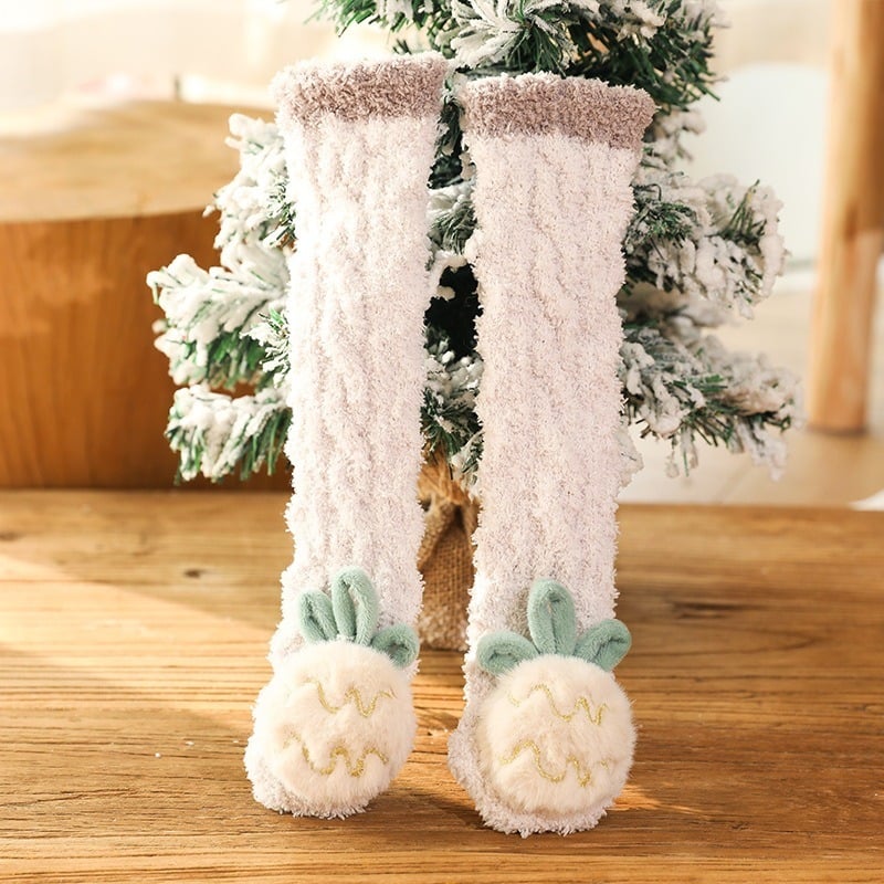 mamymarket™-A Pair of Baby Cute Coral Fleece Socks