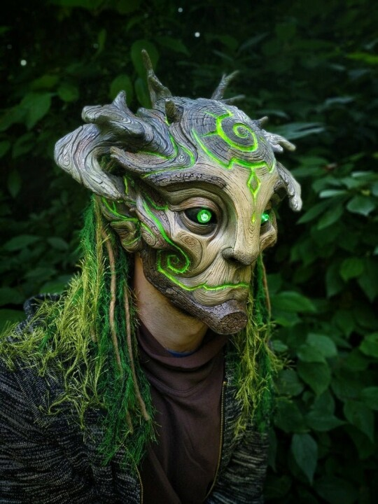 Green Man Forest Spirit Mask Costume Accessories Masks