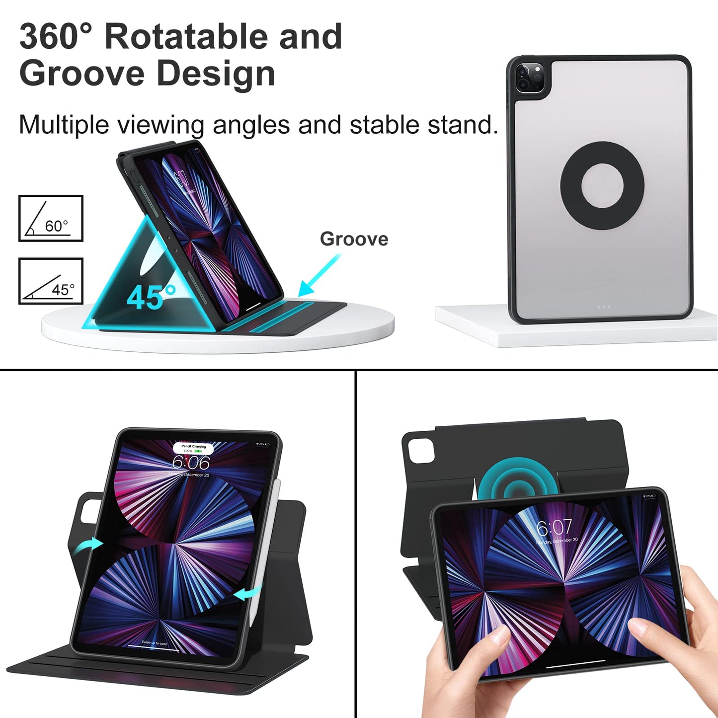 mamymarket™-360° Rotatable Slide Tablet Case