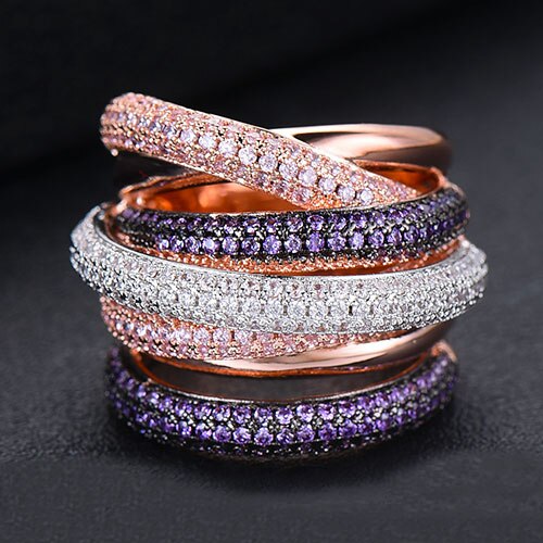 Monaco Design Luxury Statement Stackable Ring For Women