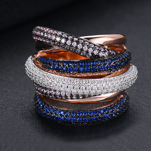 Monaco Design Luxury Statement Stackable Ring For Women