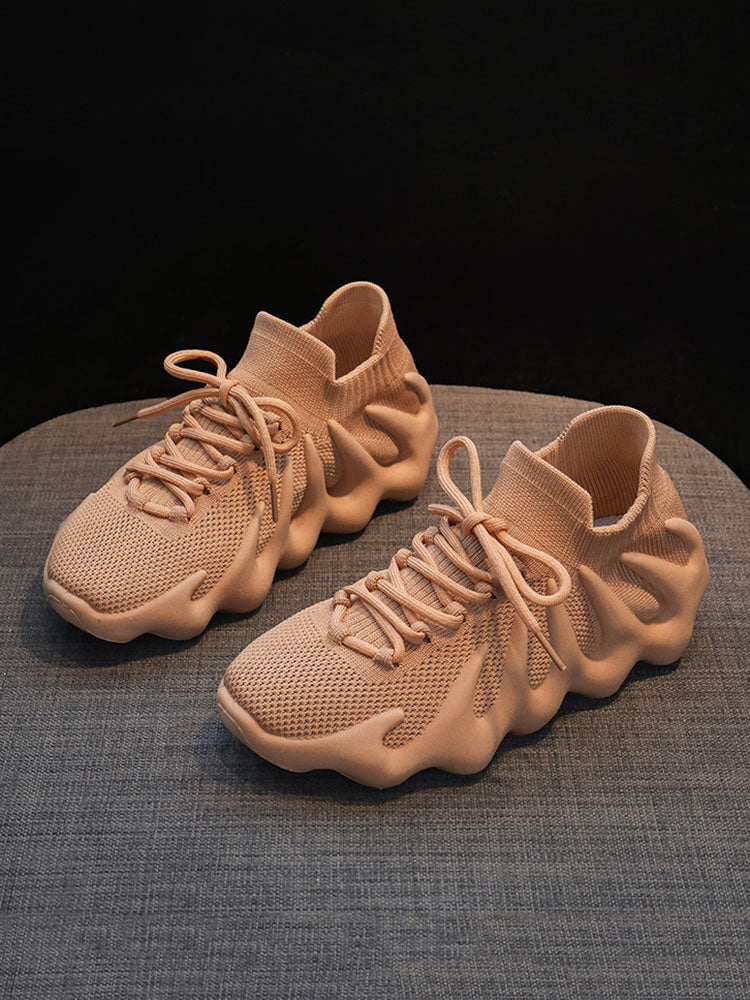 mamymarket™-Lace-up Knit Breathable Sneakers