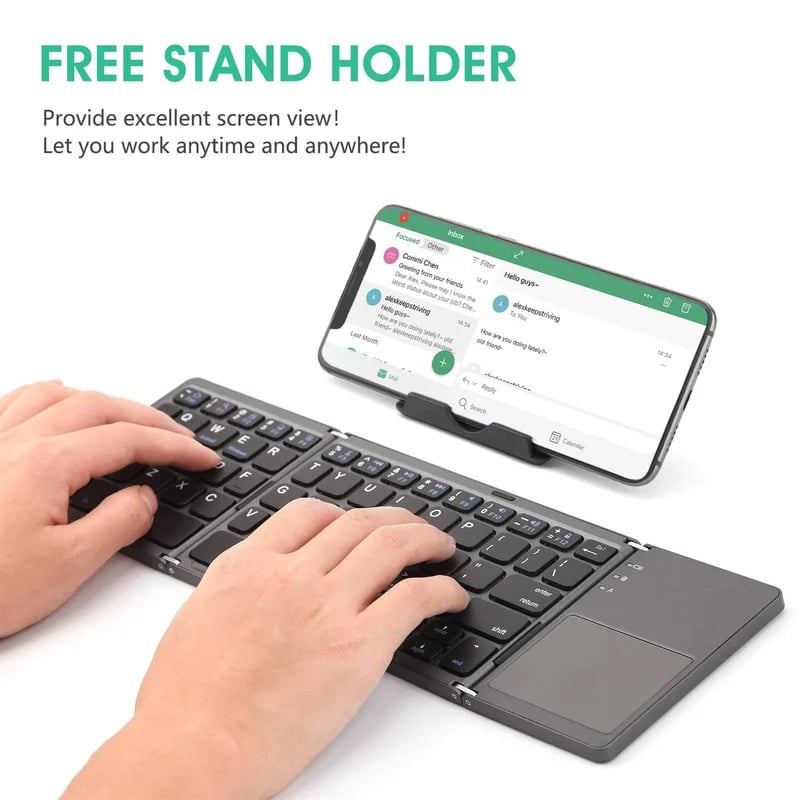 mamymarket™-Foldable Bluetooth Keyboard with Touchpad