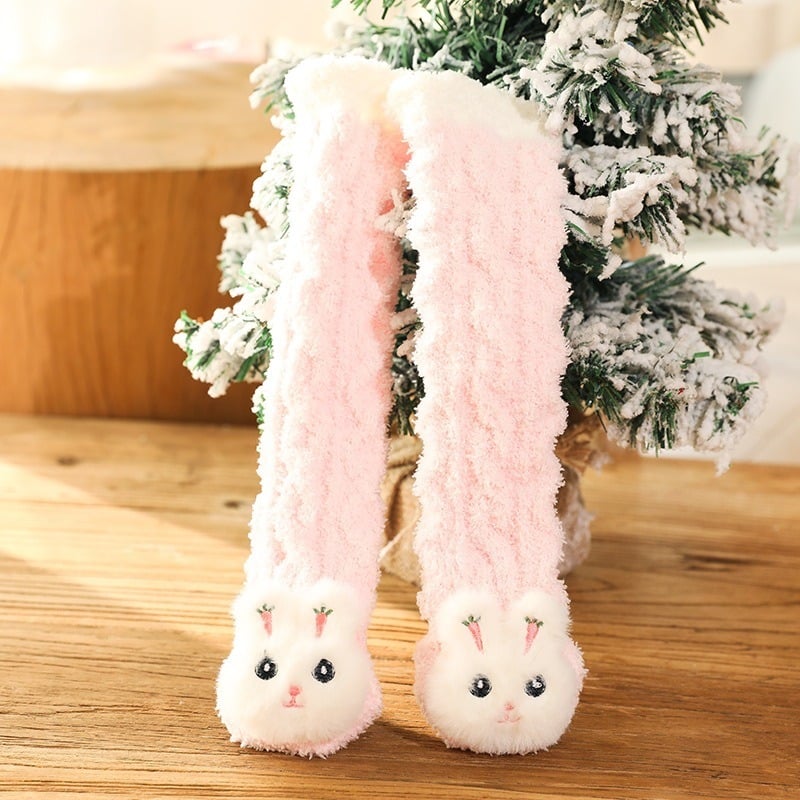 mamymarket™-A Pair of Baby Cute Coral Fleece Socks