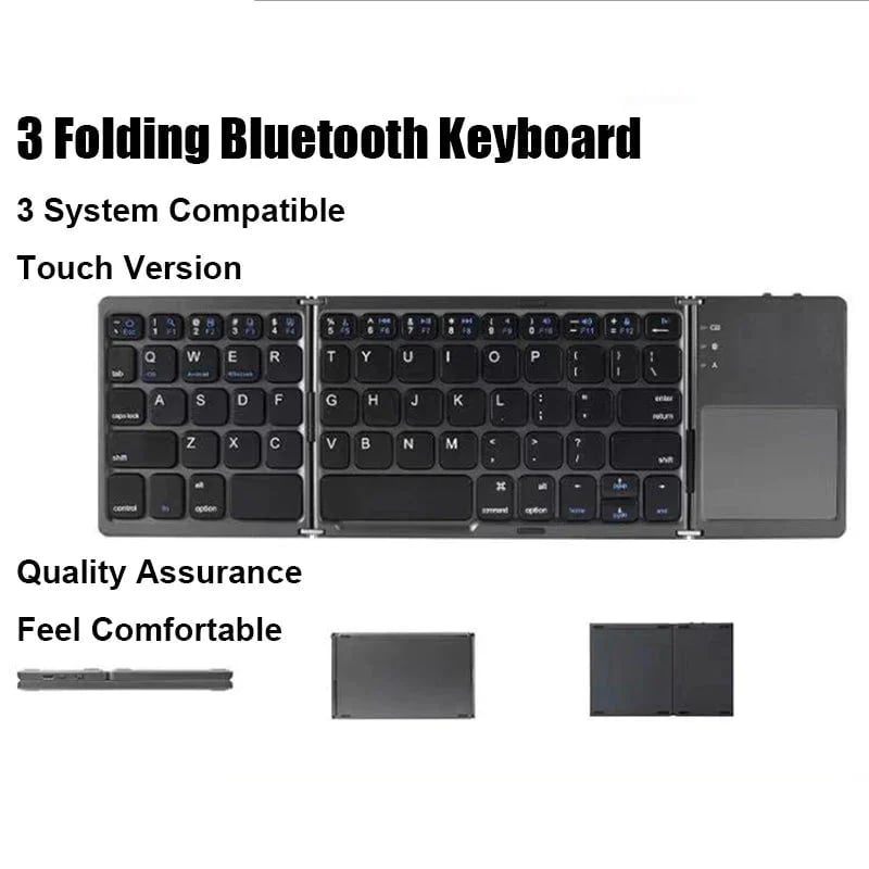 mamymarket™-Foldable Bluetooth Keyboard with Touchpad