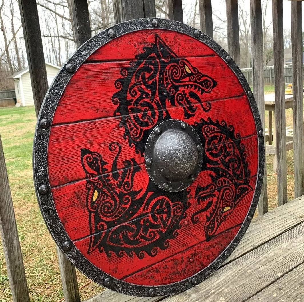 Eivor valhalla raven authentic battleworn viking shield——BUY 3 FREE SHIIPING