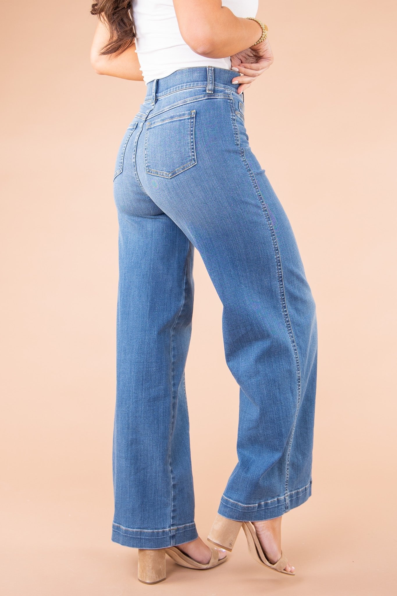 49% OFF🔥Seamed Front Wide Leg Jeans (Buy 2 Free Shipping)