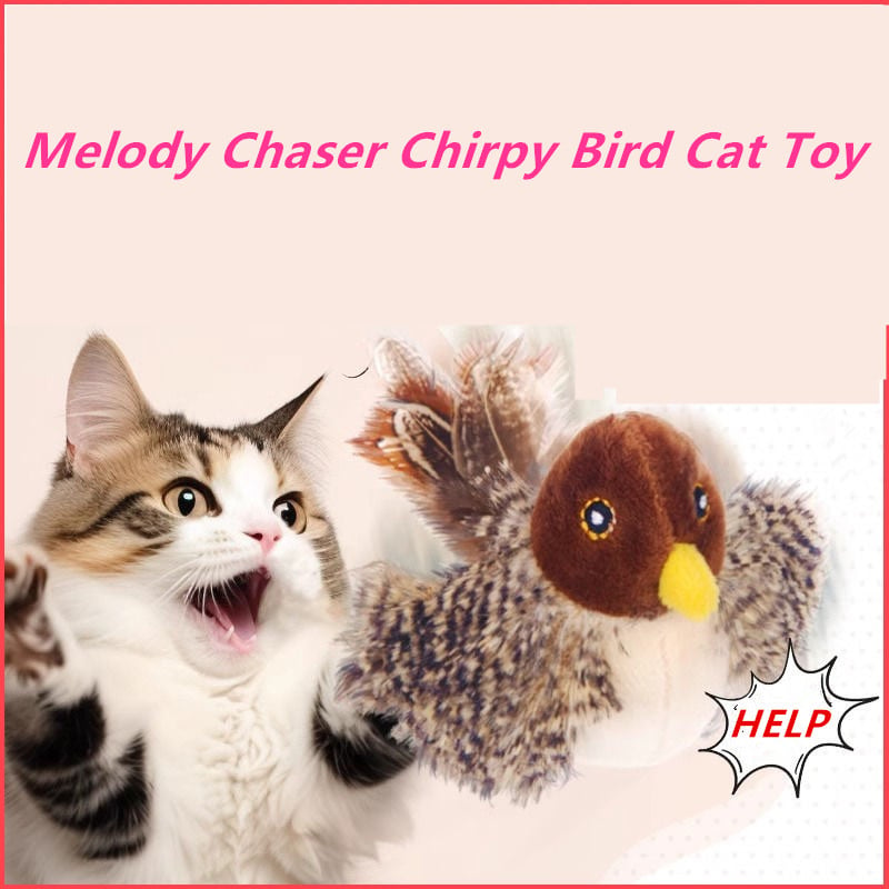 mamymarket™-Interactive Chirping Bird Cat Toy