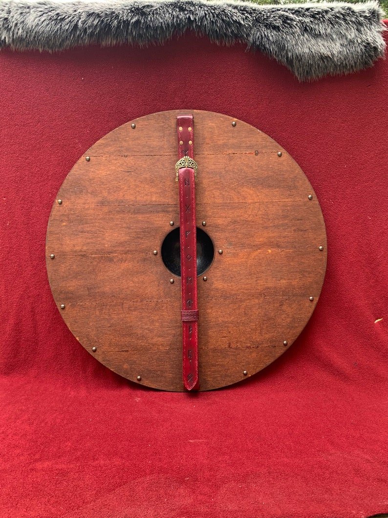 Eivor Valhalla Raven Battle Damaged Viking Wooden Shield 30CM