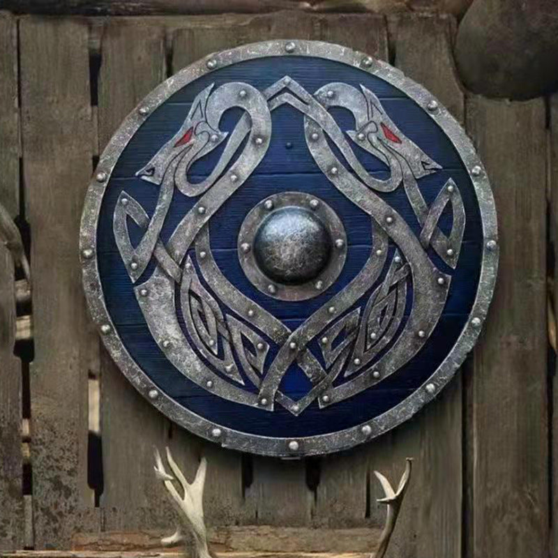 Eivor Valhalla Raven Battle Damaged Viking Wooden Shield 30CM