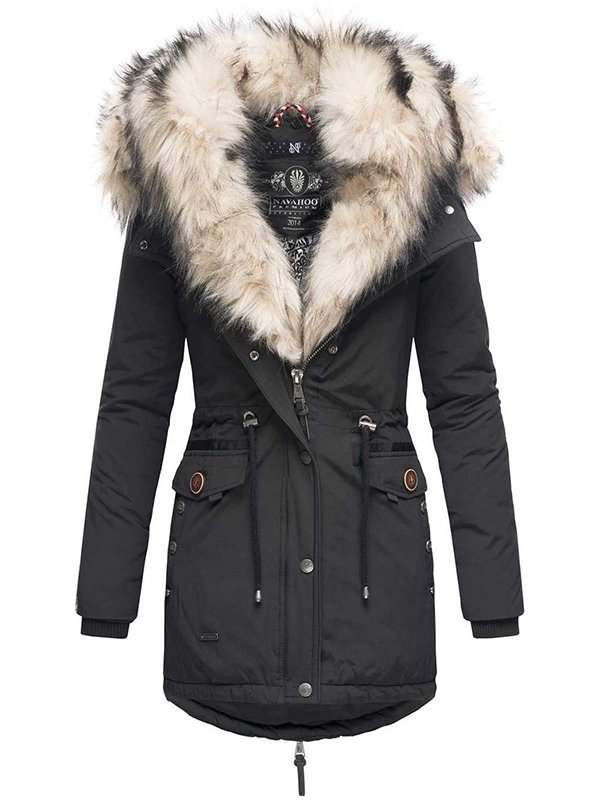 2in1 ladies winter warm jacket leather coat