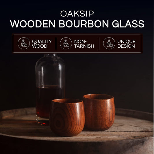 🔥2025 Hot Sale🔥Handmade and Charred Drinking Vessel -Original Wooden Bourbon Drinking Glass