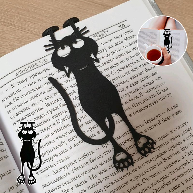 mamymarket™-Curious Cat Bookmark- Locate Reading Progress With Cute Cat Paws