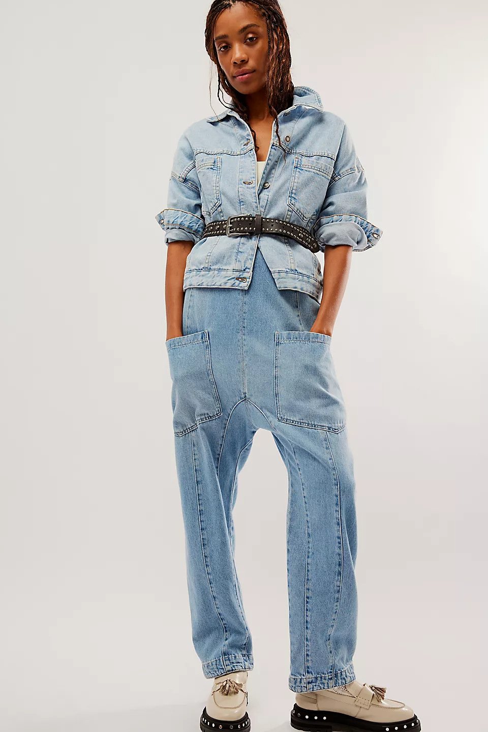 Last Day 50% OFF🔥Denim Jumpsuit With Pockets