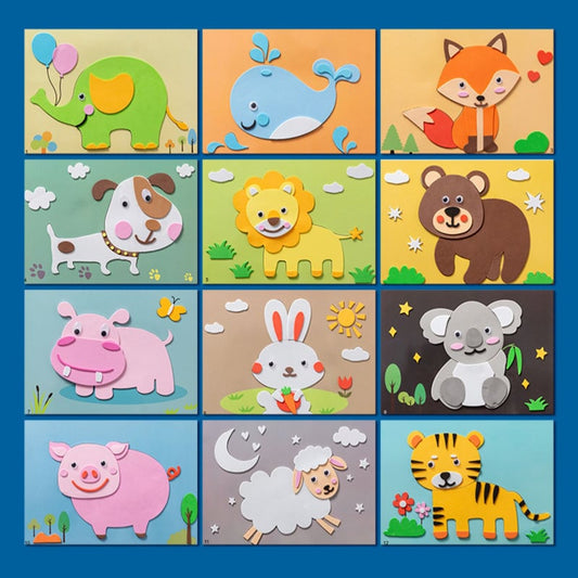 mamymarket™-3D Foam Sticker Puzzle Game DIY Animal Children's Education Toys