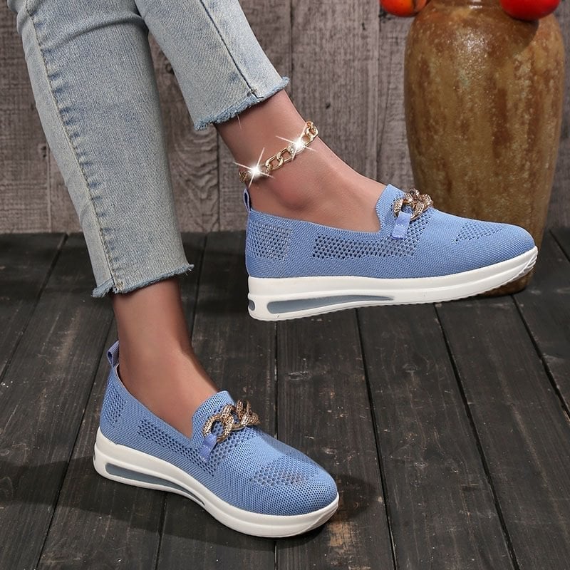 🔥Women's Woven Breathable Casual Wedge Sneakers