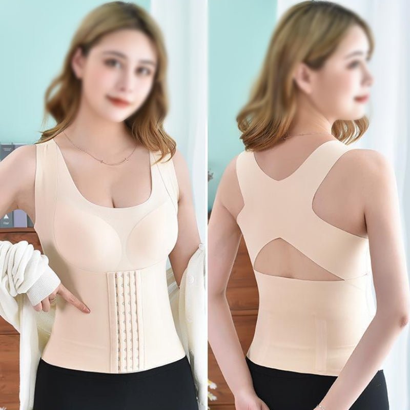 3-in-1 Waist Buttoned Bra Shapewear