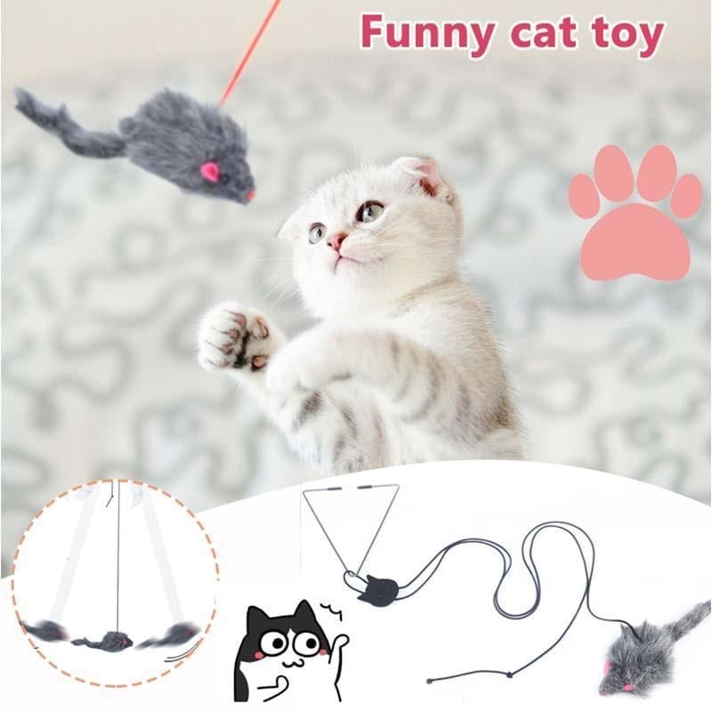 mamymarket™-Hanging Door Bouncing Mouse Cat Toy