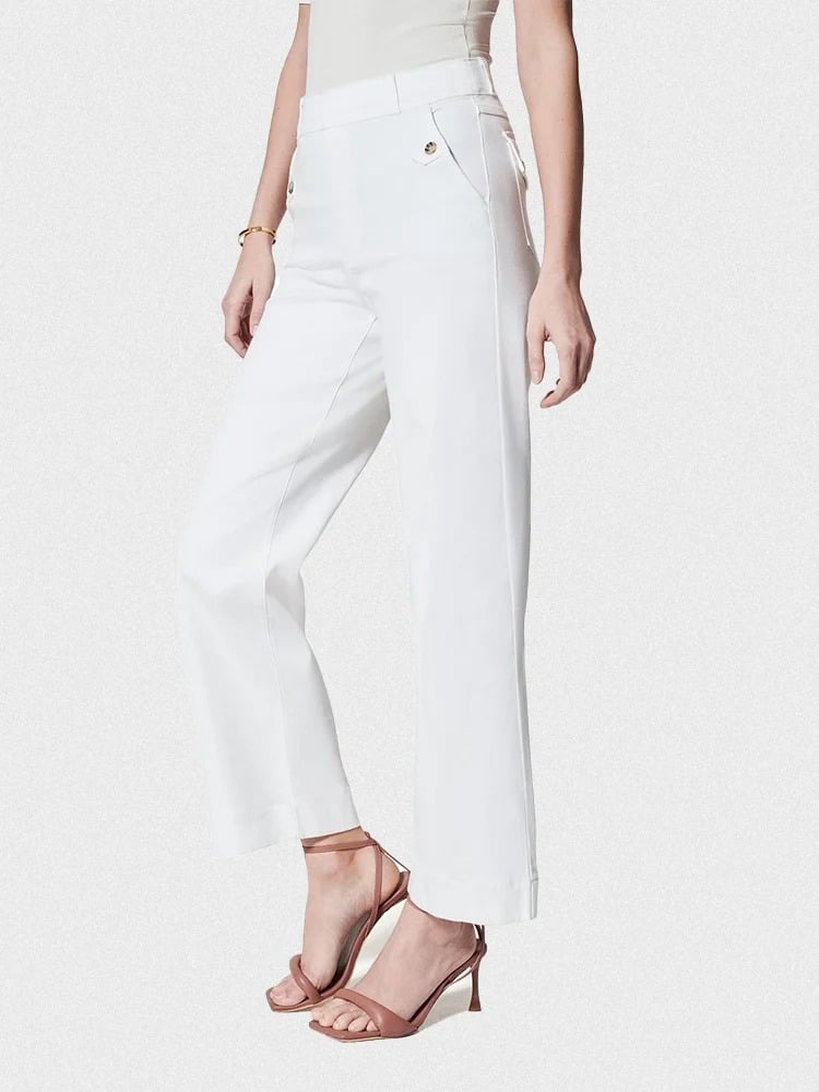 😍Last Day 49% OFF😍Tummy Control Twill Cropped Wide Leg Pant(Buy 2 Free Shipping)