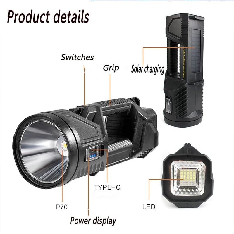 🔥Last Day 50% OFF🔥New German 1000000 lumens Waterproof Spot Lights Handheld Large searchlight