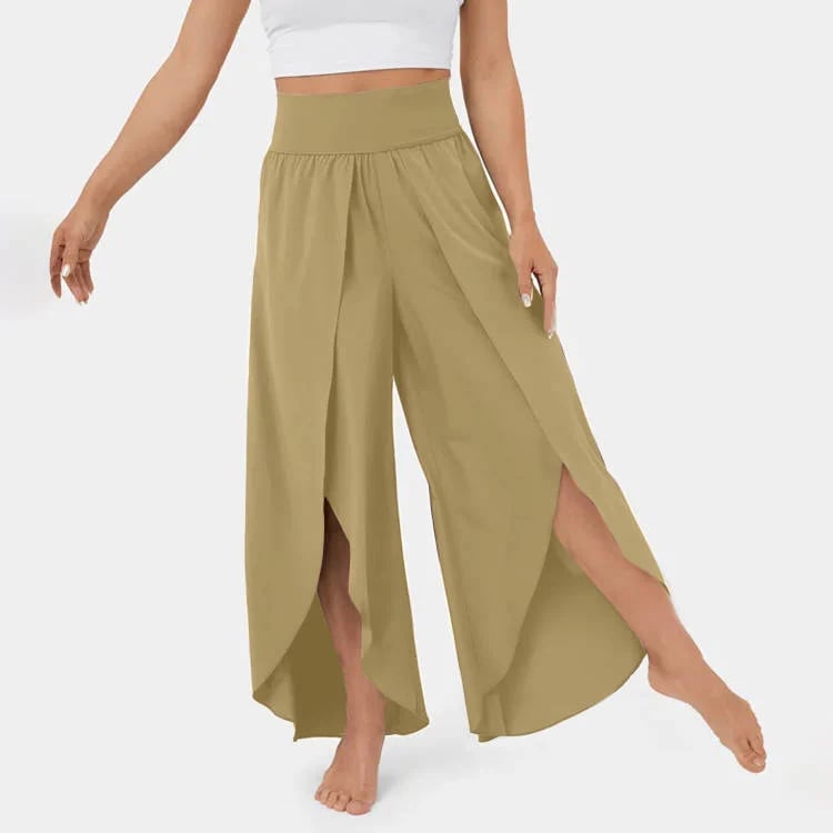 (🔥Last Day Promotion- SAVE 48% OFF) -High Waisted Split Wide Leg Quick Dry Casual Pants🎉