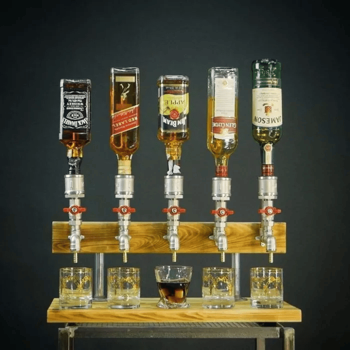 Liquor Alcohol Whiskey wood Dispenser