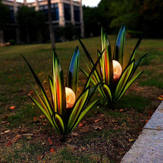 (Garden Upgrade)Waterproof Solar Garden Agave Lamp