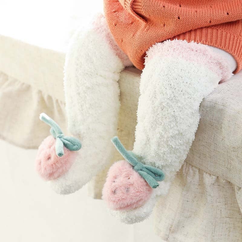 mamymarket™-A Pair of Baby Cute Coral Fleece Socks