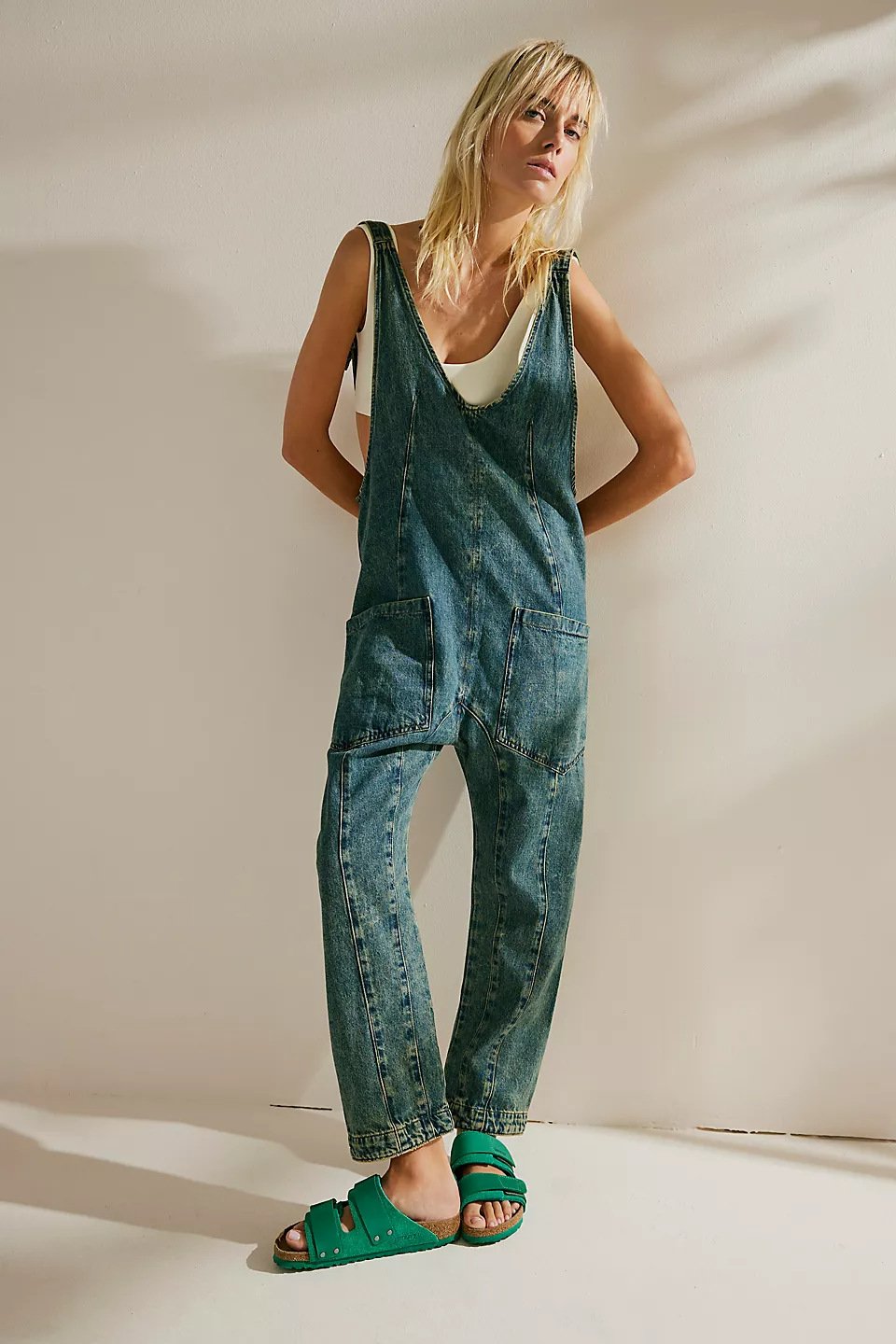 Last Day 50% OFF🔥Denim Jumpsuit With Pockets