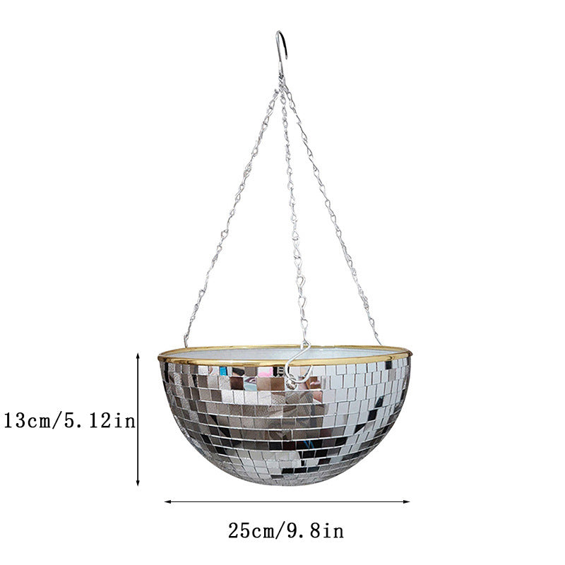 Disco Ball Hanging Planter