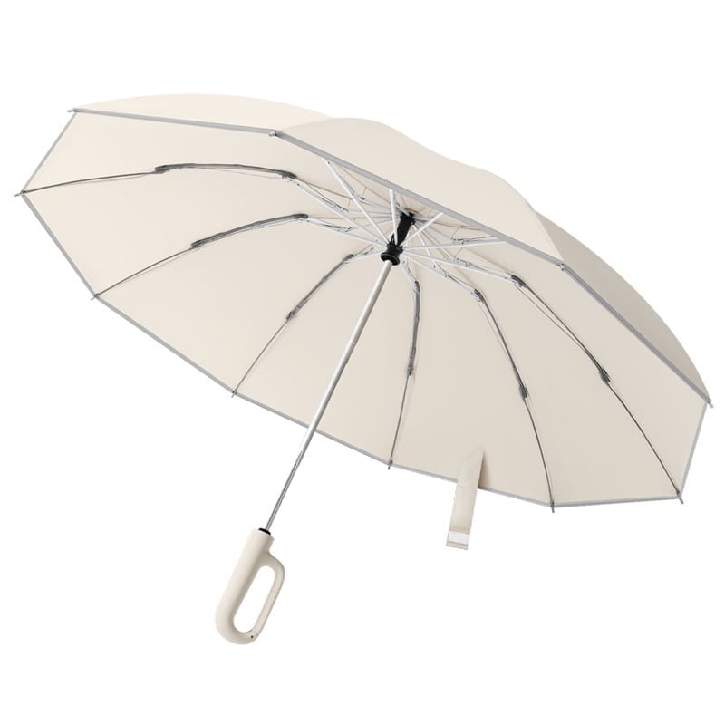 mamymarket™-Ring buckle umbrella, Reflective Safety Strip, Sturdy Windproof, Travel Portable