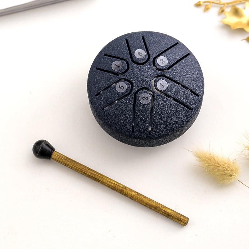 BUDDHA STONES MINI STEEL TONGUE DRUM 3 INCH SOUND HEALING DRUM KIT