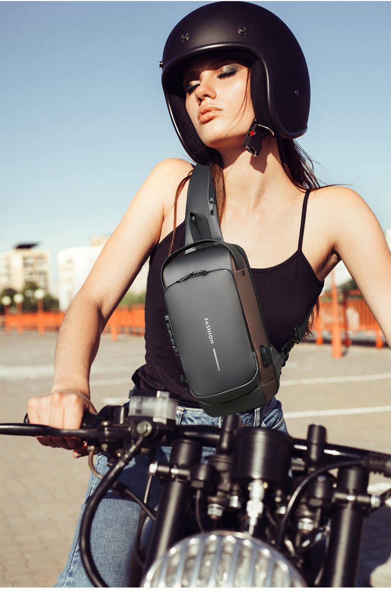 Motorcycle USB charging anti-theft fashion sports and leisure multi-functional shoulder messenger bag🔥Last day flash sale - 58% off🔥