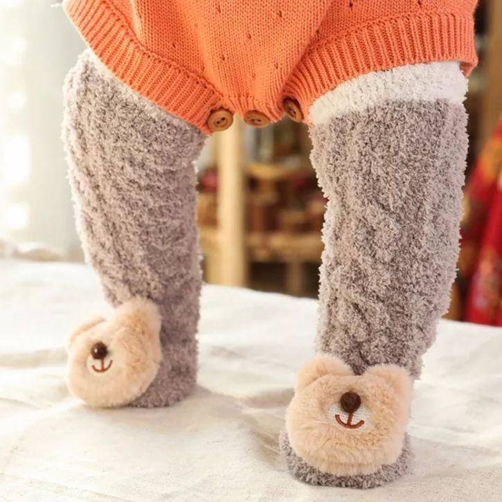 mamymarket™-A Pair of Baby Cute Coral Fleece Socks