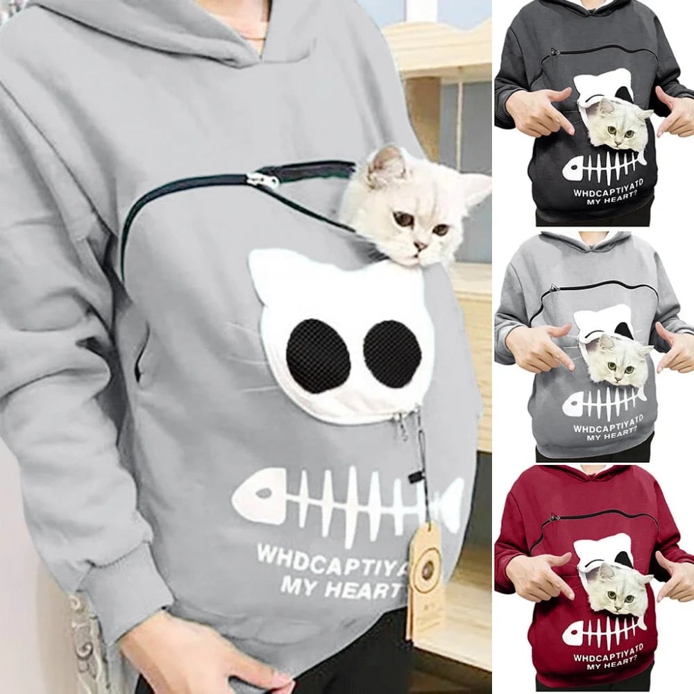 mamymarket™-Cat Lovers Hoodie Cuddle Pouch