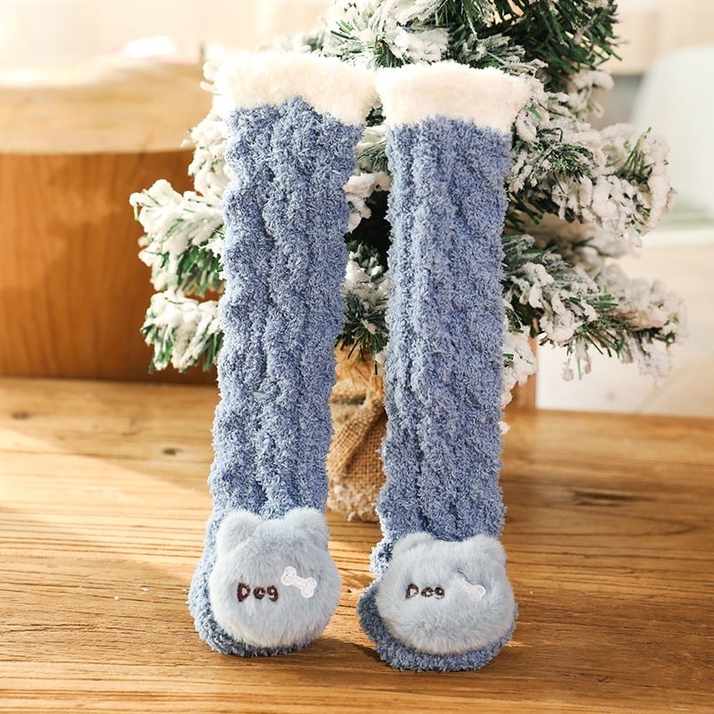 mamymarket™-A Pair of Baby Cute Coral Fleece Socks