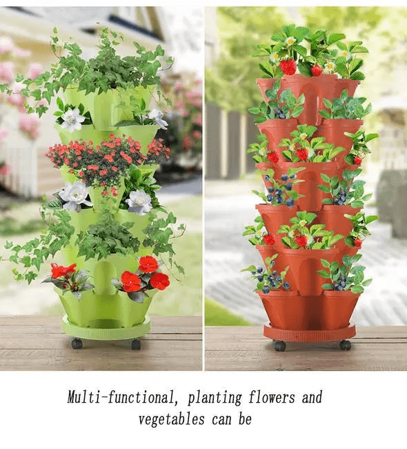 🌼Plant Festival Special 49% OFF-Stand Stacking Planters Strawberry Planting Pots