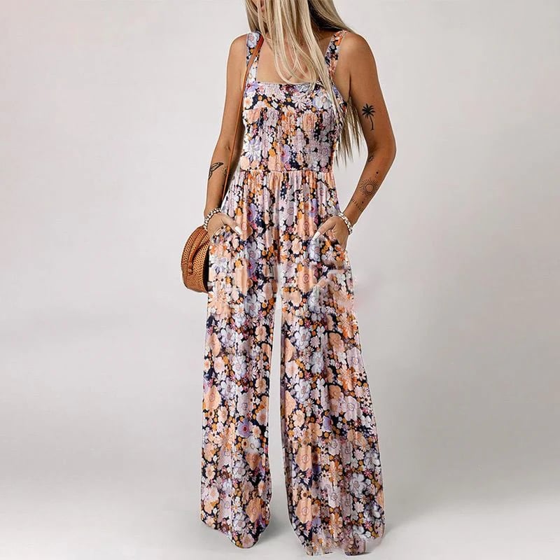 💕Women’s Casual Print Sleeveless Overalls Jumpsuits