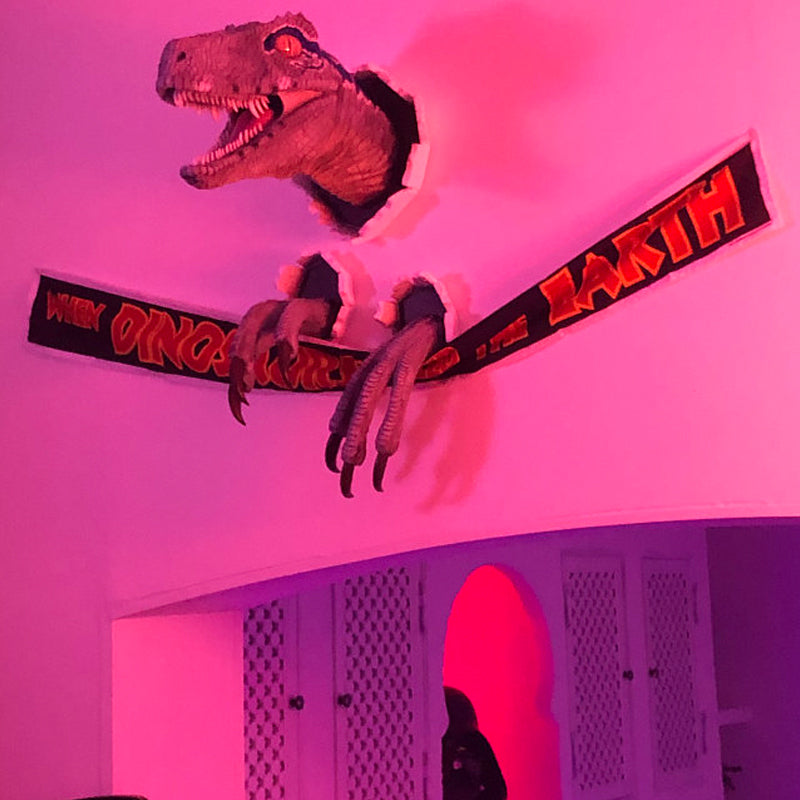 Wall Bursting Velociraptor Decorations