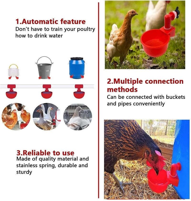 Automatic Chicken Water Cup Bird Coop