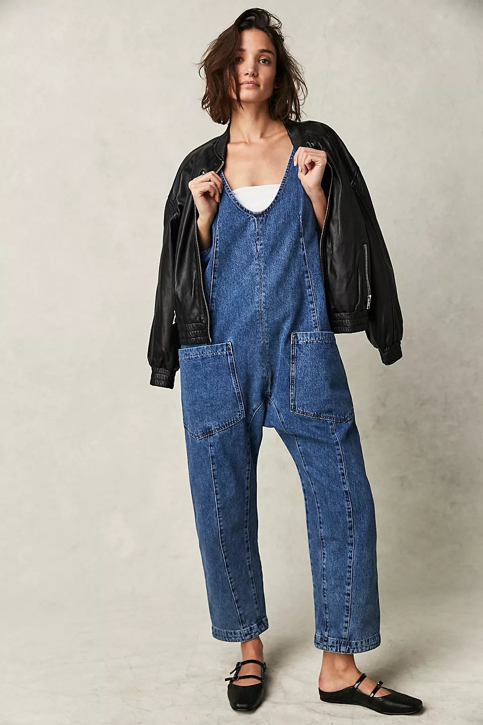 Last Day 50% OFF🔥Denim Jumpsuit With Pockets