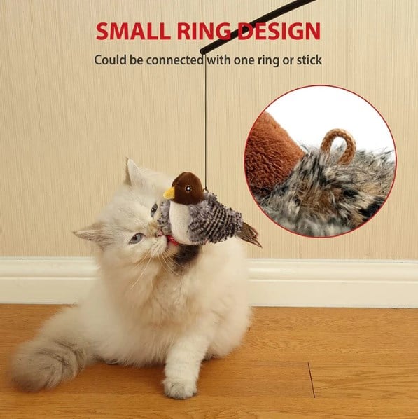 mamymarket™-Interactive Chirping Bird Cat Toy