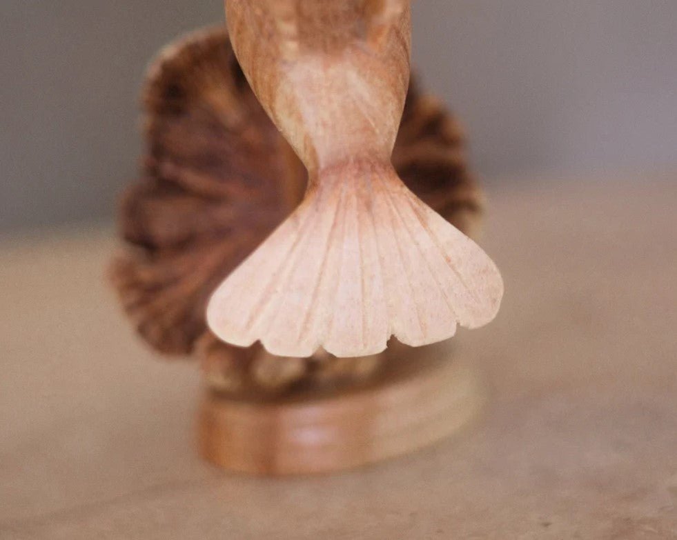 Hummingbird Feeding on a Flower, Handmade Sculpture