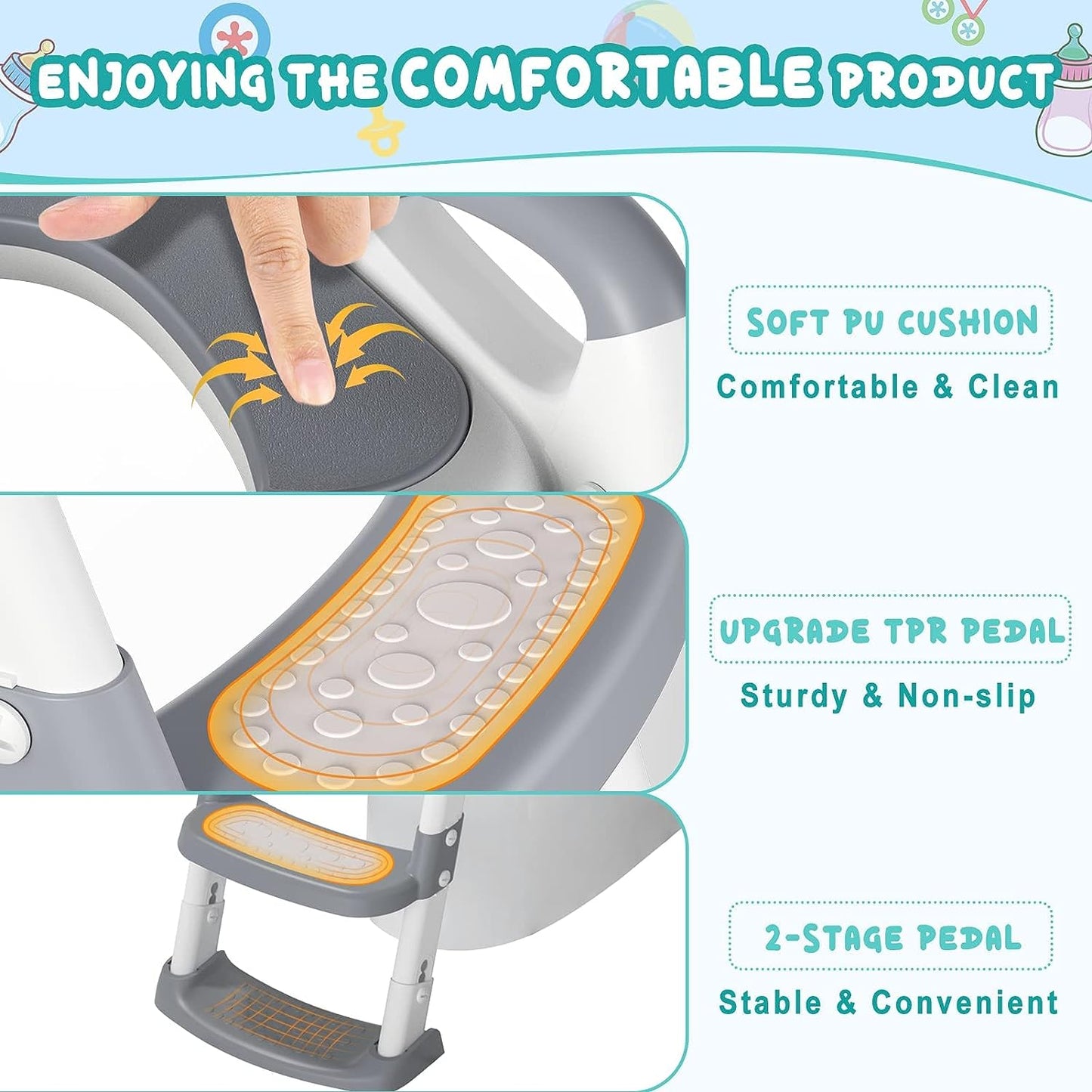 mamymarket™-2024 New Potty Training Toilet Seat for Kids With Step Stool Ladder