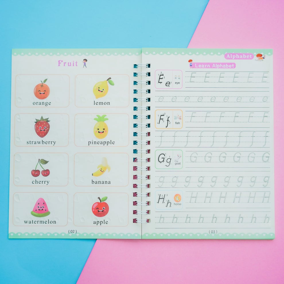 mamymarket™-Children'S Numbers Letters Practice Magic Copybook