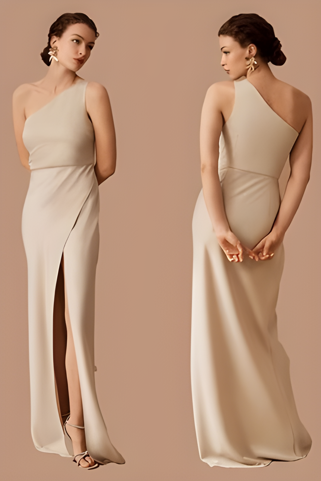 Bridesmaid dress silky satin dress